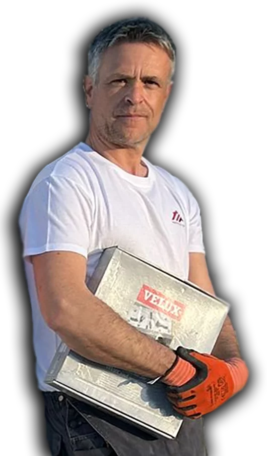 Daniele Olivieri Daniele col binder della Velux